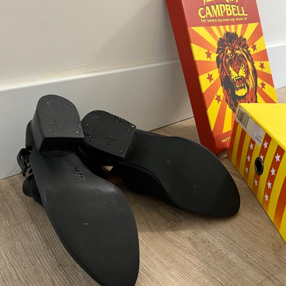 Jeffrey Campbell Everly Black Leather Cutout Ankle Booties - Picture 9 of 10